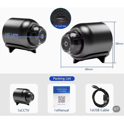 X5 Mini HD 1080P Wireless Camera with Cyclic Recording - Ideal for Outdoor and Home Use